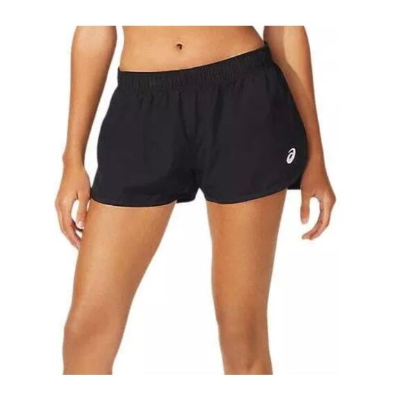 ASICS Core Split Womens Black Quick Dry Build In Brief Running Athletic Shorts S - Picture 1 of 10
